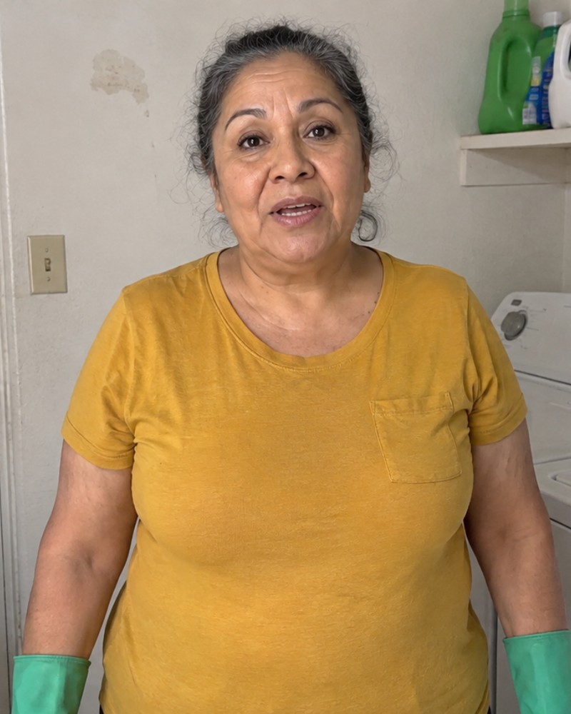 Nana Joan in her laundry room